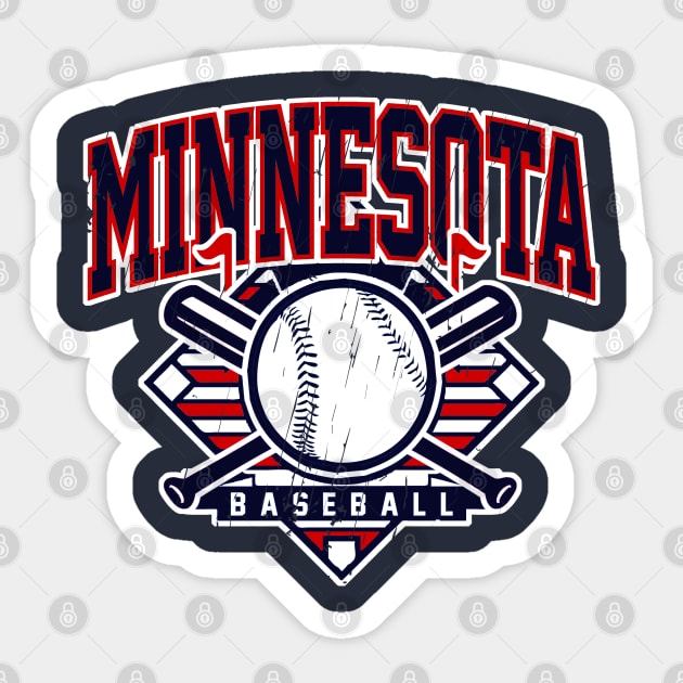 Vintage Minnesota Baseball Sticker by funandgames